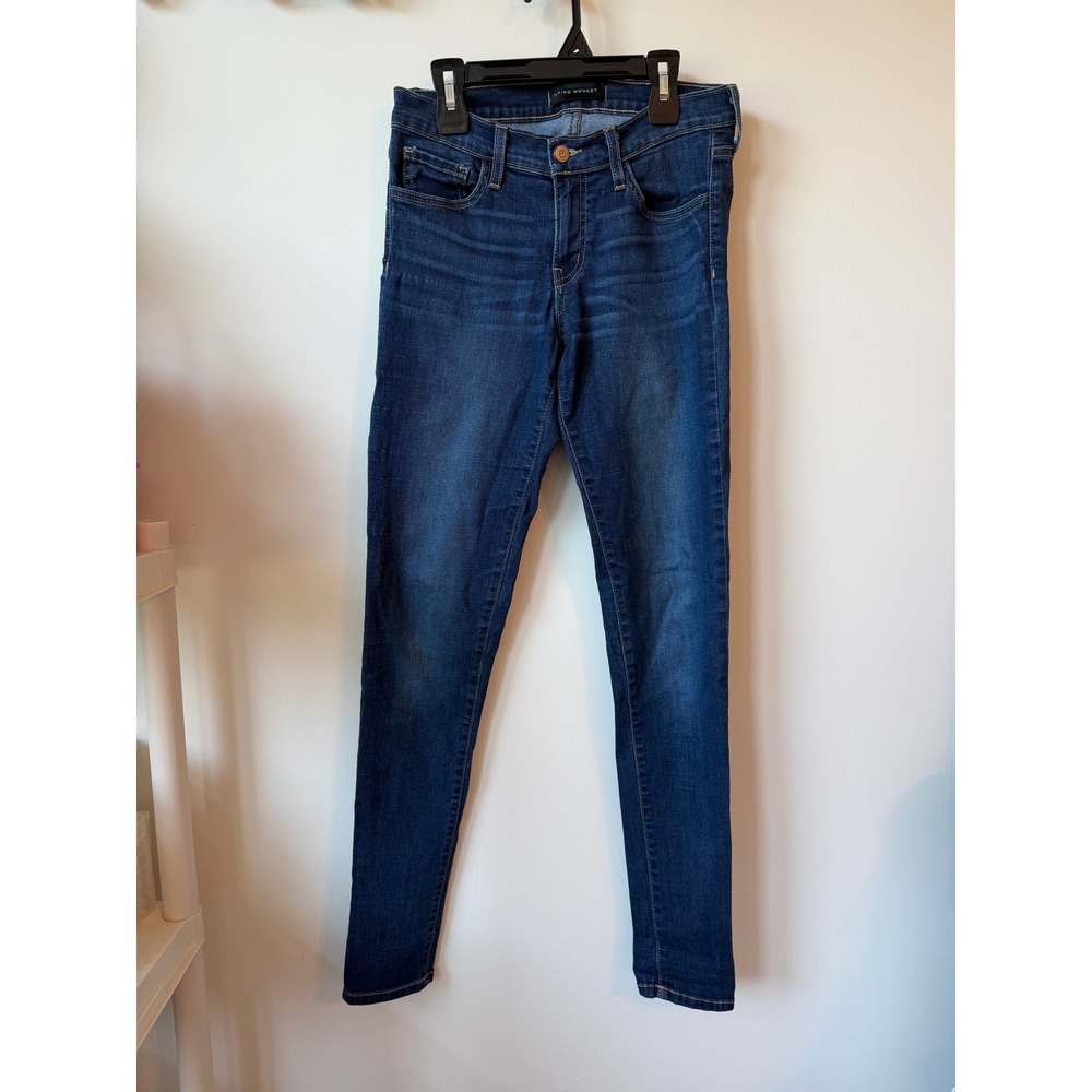 Flying Monkey Dark Wash Skinny Jeans Womens Size 28 Stretch Denim Blue